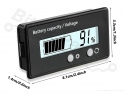 Battery capacity meter/display for lithium batteries green